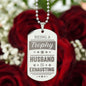Trophy Husband Engraved Dog Tag Necklace Stainless Steel or 18k Gold w 24" Chain-Express Your Love Gifts