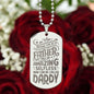 Everyone Can be a Father Engraved Dog Tag Necklace Stainless Steel or 18k Gold w 24" Chain-Express Your Love Gifts