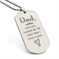 You Will Always be The First Engraved Dog Tag Necklace Stainless Steel or 18k Gold w 24" Chain-Express Your Love Gifts