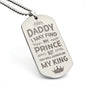 I May Find My Prince Engraved Dog Tag Necklace Stainless Steel or 18k Gold w 24" Chain-Express Your Love Gifts