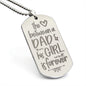 Love Between Dad Engraved Dog Tag Necklace Stainless Steel or 18k Gold w 24" Chain-Express Your Love Gifts