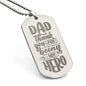 Dad Thanks For Being My Hero Engraved Dog Tag Necklace Stainless Steel or 18k Gold w 24" Chain-Express Your Love Gifts