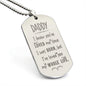 I Know You Have Loved Engraved Dog Tag Necklace Stainless Steel or 18k Gold w 24" Chain-Express Your Love Gifts