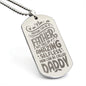 Everyone Can be a Father Engraved Dog Tag Necklace Stainless Steel or 18k Gold w 24" Chain-Express Your Love Gifts