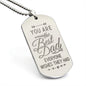 You Are The Best Dad Engraved Dog Tag Necklace Stainless Steel or 18k Gold w 24" Chain-Express Your Love Gifts