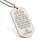 A Touch Grey Engraved Dog Tag Necklace Stainless Steel or 18k Gold w 24" Chain-Express Your Love Gifts