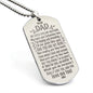 My Little Eyes Are Watching Engraved Dog Tag Necklace Stainless Steel or 18k Gold w 24" Chain-Express Your Love Gifts