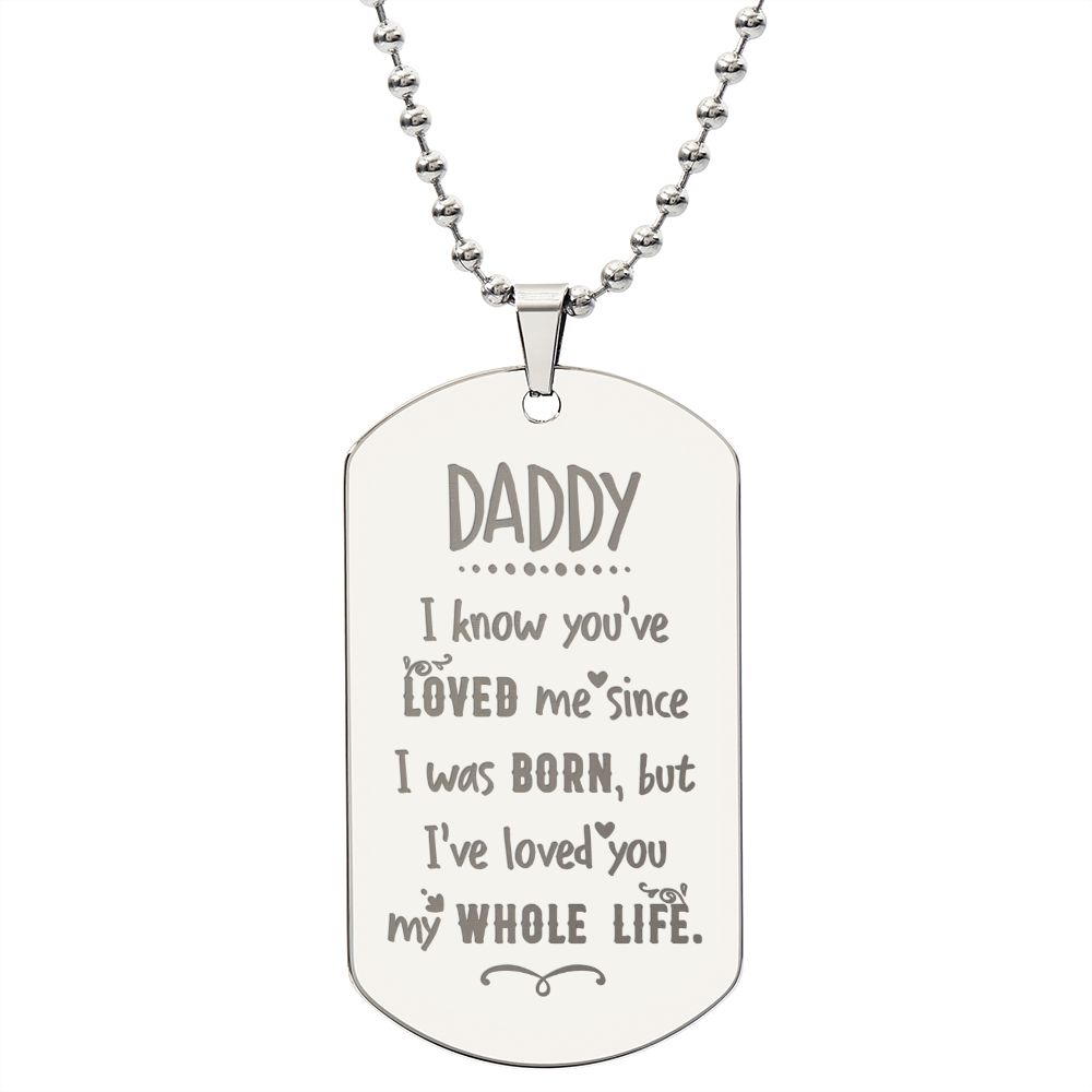 I Know You Have Loved Engraved Dog Tag Necklace Stainless Steel or 18k Gold w 24" Chain-Express Your Love Gifts