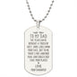 A Touch Grey Engraved Dog Tag Necklace Stainless Steel or 18k Gold w 24" Chain-Express Your Love Gifts