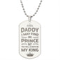 I May Find My Prince Engraved Dog Tag Necklace Stainless Steel or 18k Gold w 24" Chain-Express Your Love Gifts