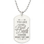 You Are The Best Dad Engraved Dog Tag Necklace Stainless Steel or 18k Gold w 24" Chain-Express Your Love Gifts