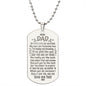My Little Eyes Are Watching Engraved Dog Tag Necklace Stainless Steel or 18k Gold w 24" Chain-Express Your Love Gifts