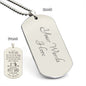 This is For All the Things Engraved Dog Tag Necklace Stainless Steel or 18k Gold w 24" Chain-Express Your Love Gifts