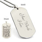 Best Buckin' Dad Engraved Dog Tag Necklace Stainless Steel or 18k Gold w 24" Chain-Express Your Love Gifts