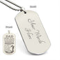 Wishing You All Engraved Dog Tag Necklace Stainless Steel or 18k Gold w 24" Chain-Express Your Love Gifts