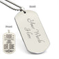 Ride or Die Engraved Dog Tag Necklace Stainless Steel or 18k Gold w 24" Chain-Express Your Love Gifts