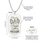 Thanks Dad I Turned Out Awesome Engraved Dog Tag Necklace Stainless Steel or 18k Gold w 24" Chain-Express Your Love Gifts