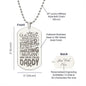 Everyone Can be a Father Engraved Dog Tag Necklace Stainless Steel or 18k Gold w 24" Chain-Express Your Love Gifts