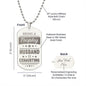 Trophy Husband Engraved Dog Tag Necklace Stainless Steel or 18k Gold w 24" Chain-Express Your Love Gifts