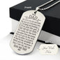 My Little Eyes Are Watching Engraved Dog Tag Necklace Stainless Steel or 18k Gold w 24" Chain-Express Your Love Gifts