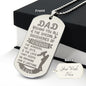 Wishing You All Engraved Dog Tag Necklace Stainless Steel or 18k Gold w 24" Chain-Express Your Love Gifts