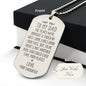 A Touch Grey Engraved Dog Tag Necklace Stainless Steel or 18k Gold w 24" Chain-Express Your Love Gifts