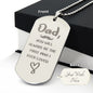 You Will Always be The First Engraved Dog Tag Necklace Stainless Steel or 18k Gold w 24" Chain-Express Your Love Gifts