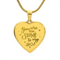 You Are The Stars to My Sky Engraved Heart Necklace Stainless Steel or 18k Yellow Gold Finish 18-22" Chain-Express Your Love Gifts