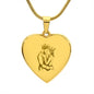 Couple King Queen Engraved Heart Necklace Stainless Steel or 18k Yellow Gold Finish 18-22" Chain-Express Your Love Gifts