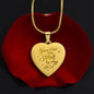 You Are The Stars to My Sky Engraved Heart Necklace Stainless Steel or 18k Yellow Gold Finish 18-22" Chain-Express Your Love Gifts
