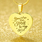 You Are The Stars to My Sky Engraved Heart Necklace Stainless Steel or 18k Yellow Gold Finish 18-22" Chain-Express Your Love Gifts