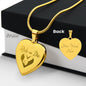 Ride or Die Engraved Heart Necklace Stainless Steel or 18k Yellow Gold Finish 18-22" Chain-Express Your Love Gifts