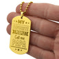My Favorite People Call Me Papa Engraved Dog Tag Necklace Stainless Steel or 18k Gold w 24" Chain-Express Your Love Gifts