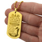 Wishing You All Engraved Dog Tag Necklace Stainless Steel or 18k Gold w 24" Chain-Express Your Love Gifts