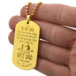 This is For All the Things Engraved Dog Tag Necklace Stainless Steel or 18k Gold w 24" Chain-Express Your Love Gifts