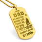 No Matter Where Life Takes Me Engraved Dog Tag Necklace Stainless Steel or 18k Gold w 24" Chain-Express Your Love Gifts