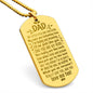 My Little Eyes Are Watching Engraved Dog Tag Necklace Stainless Steel or 18k Gold w 24" Chain-Express Your Love Gifts