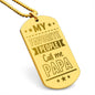 My Favorite People Call Me Papa Engraved Dog Tag Necklace Stainless Steel or 18k Gold w 24" Chain-Express Your Love Gifts