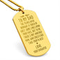 A Touch Grey Engraved Dog Tag Necklace Stainless Steel or 18k Gold w 24" Chain-Express Your Love Gifts