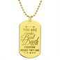 You Are The Best Dad Engraved Dog Tag Necklace Stainless Steel or 18k Gold w 24" Chain-Express Your Love Gifts