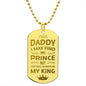 I May Find My Prince Engraved Dog Tag Necklace Stainless Steel or 18k Gold w 24" Chain-Express Your Love Gifts