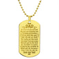 My Little Eyes Are Watching Engraved Dog Tag Necklace Stainless Steel or 18k Gold w 24" Chain-Express Your Love Gifts