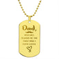 You Will Always be The First Engraved Dog Tag Necklace Stainless Steel or 18k Gold w 24" Chain-Express Your Love Gifts