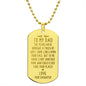 A Touch Grey Engraved Dog Tag Necklace Stainless Steel or 18k Gold w 24" Chain-Express Your Love Gifts