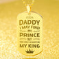 I May Find My Prince Engraved Dog Tag Necklace Stainless Steel or 18k Gold w 24" Chain-Express Your Love Gifts