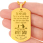 This is For All the Things Engraved Dog Tag Necklace Stainless Steel or 18k Gold w 24" Chain-Express Your Love Gifts