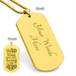 Dad Thanks For Being My Hero Engraved Dog Tag Necklace Stainless Steel or 18k Gold w 24" Chain-Express Your Love Gifts