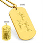 Best Buckin' Dad Engraved Dog Tag Necklace Stainless Steel or 18k Gold w 24" Chain-Express Your Love Gifts
