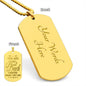 You Are The Best Dad Engraved Dog Tag Necklace Stainless Steel or 18k Gold w 24" Chain-Express Your Love Gifts