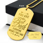 You Are The Best Dad Engraved Dog Tag Necklace Stainless Steel or 18k Gold w 24" Chain-Express Your Love Gifts